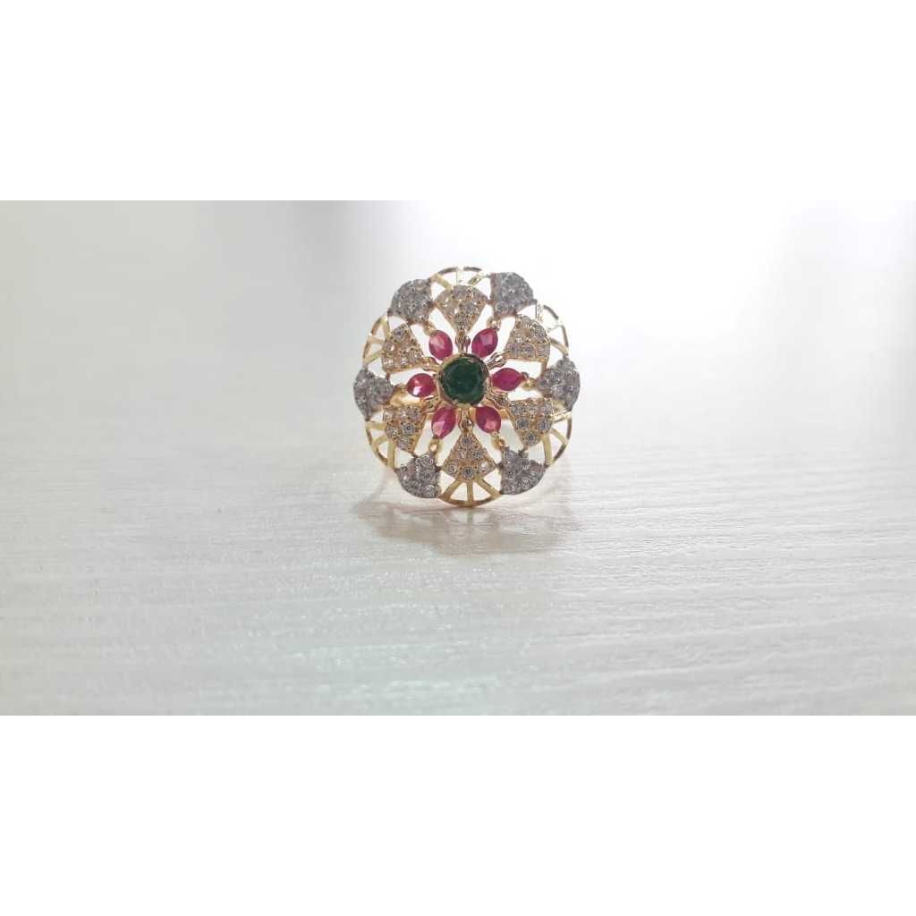 22k CZ Diamond Cocktail Ladies Ring
