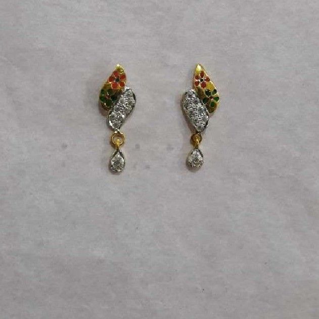 916 Gold Indian Attractive Earrings