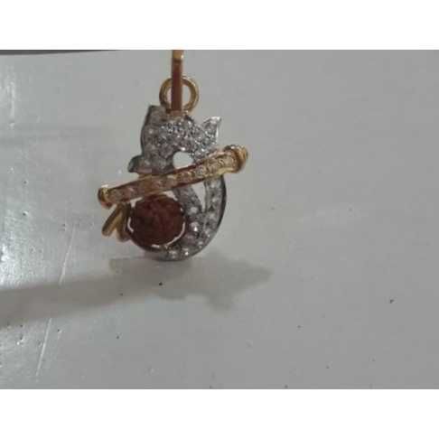 22KT Gold Indian Rudraksh Ganesh Pendant