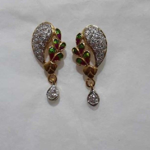 22KT Gold Ladies Designer Indian Earrings