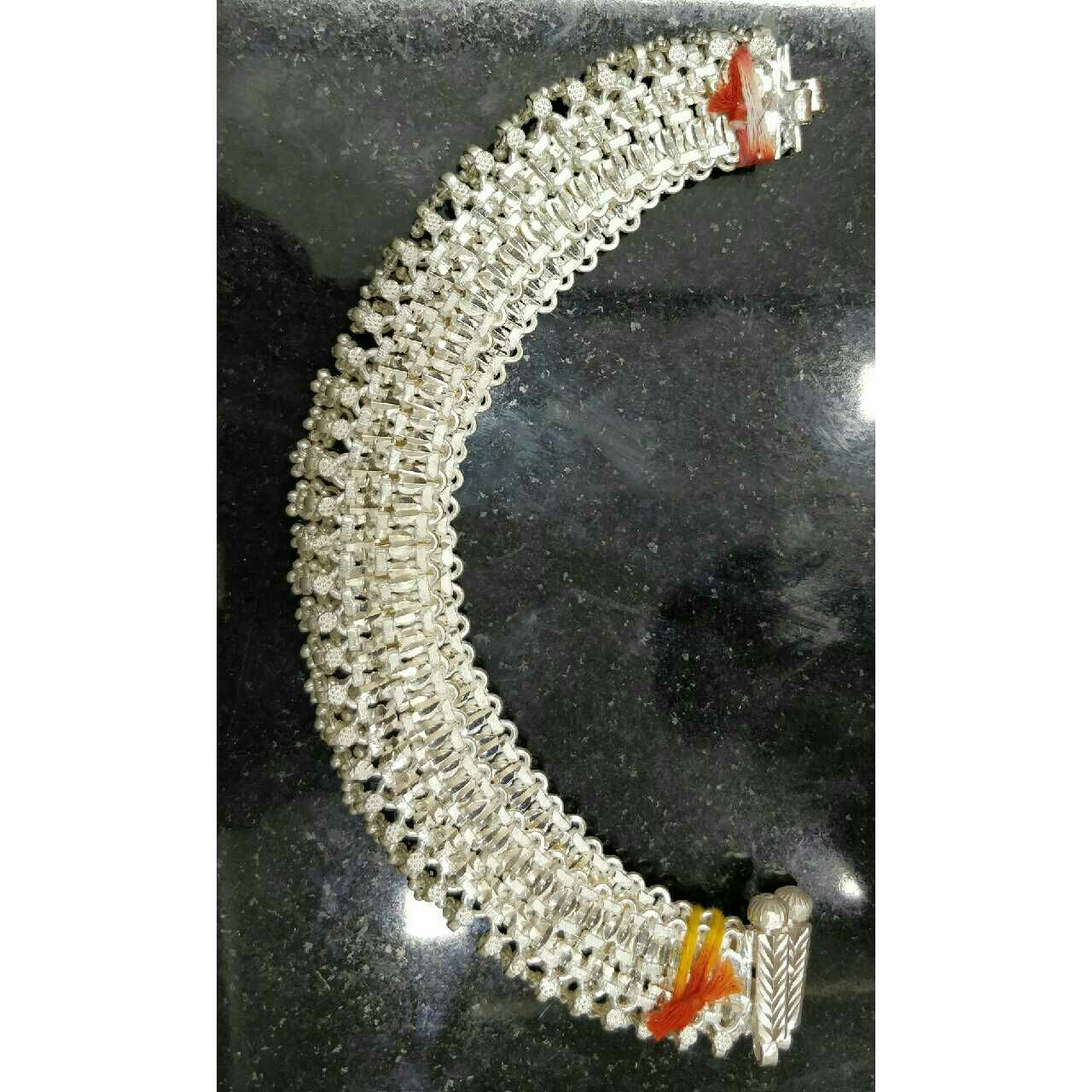 18K Silver Oxidised Immrati Payal ( 72-T / 60-T )