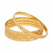 Gold Brass Ladies Pave Designer Bangles