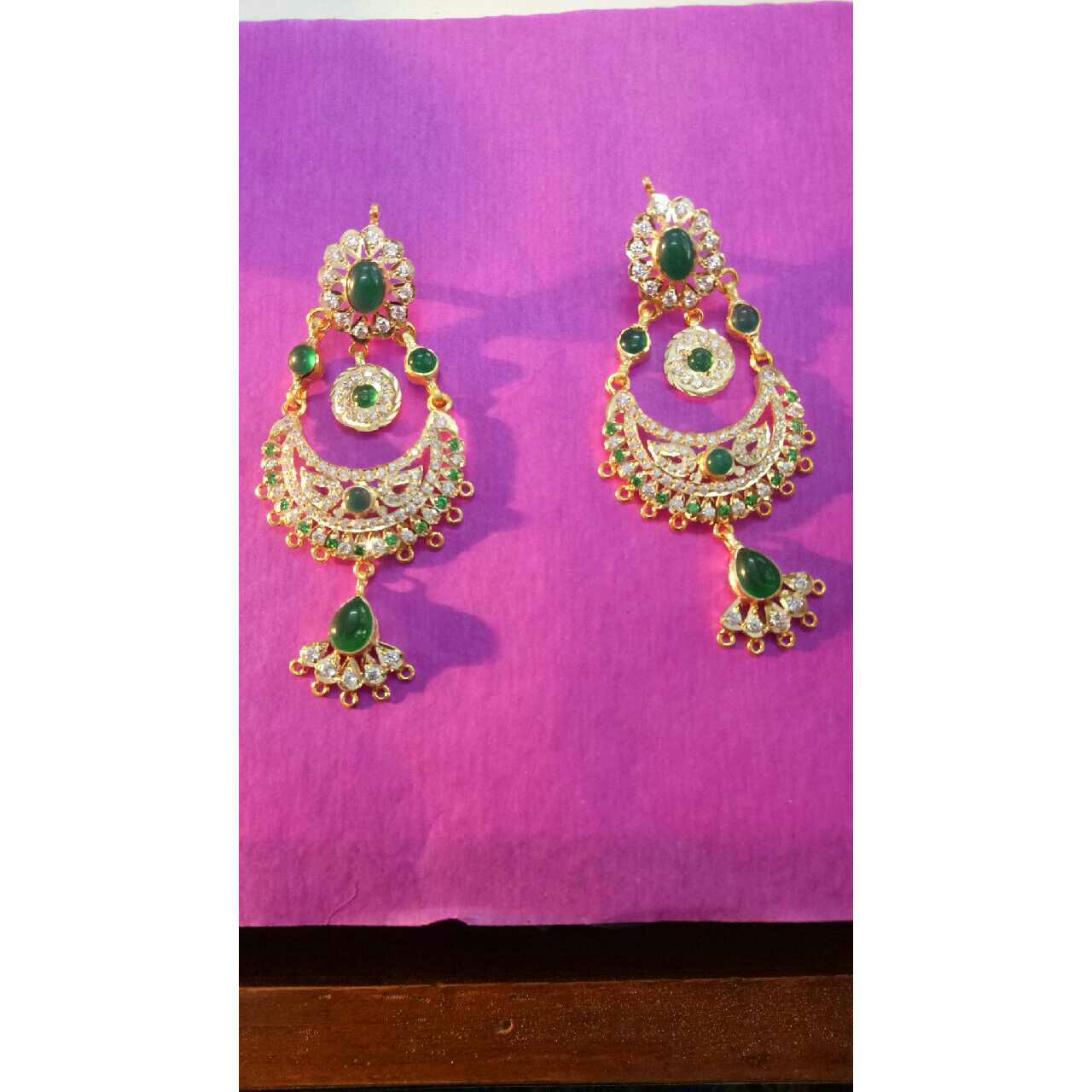 Designer Gold Diamond Modern Earrings