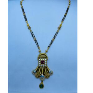 916 Gold Kundan Design Hallmark Mangalsutra