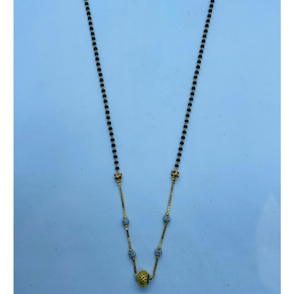916 Gold Single Line Design Mangalsutra