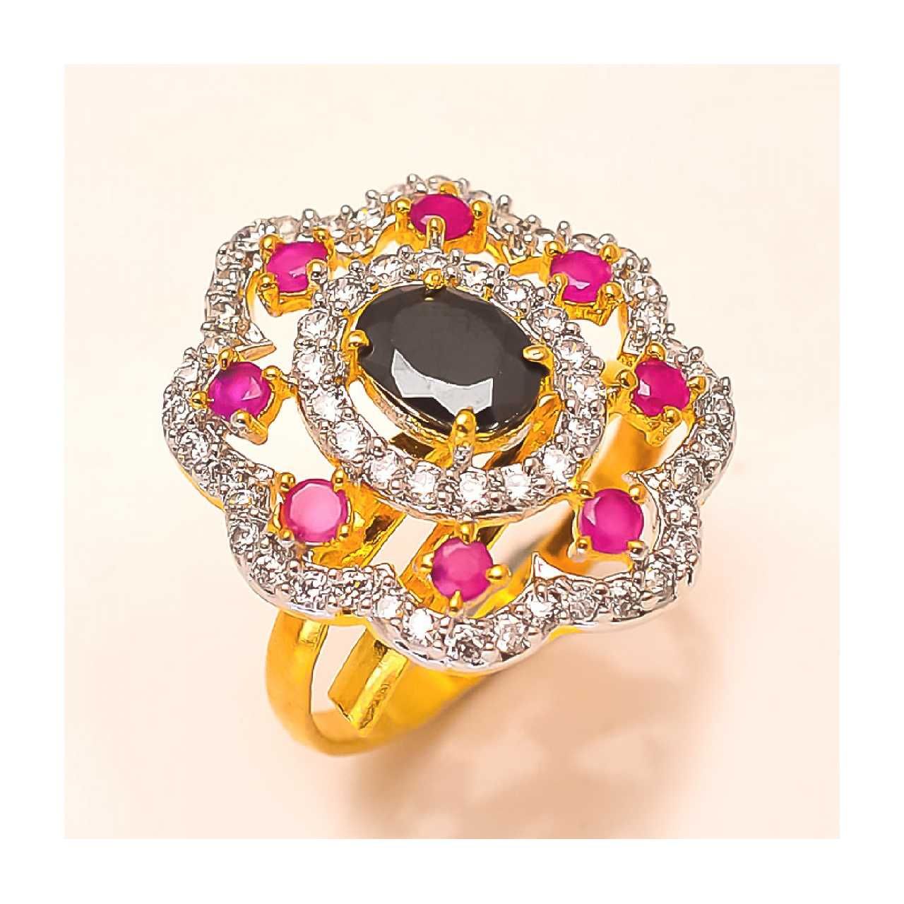 Modern Diamond Floral Ring