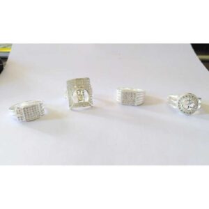 Silver Om Design Gents Micro Ring