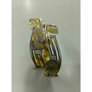 22K CNC Contemporary Machine Cut Bangles