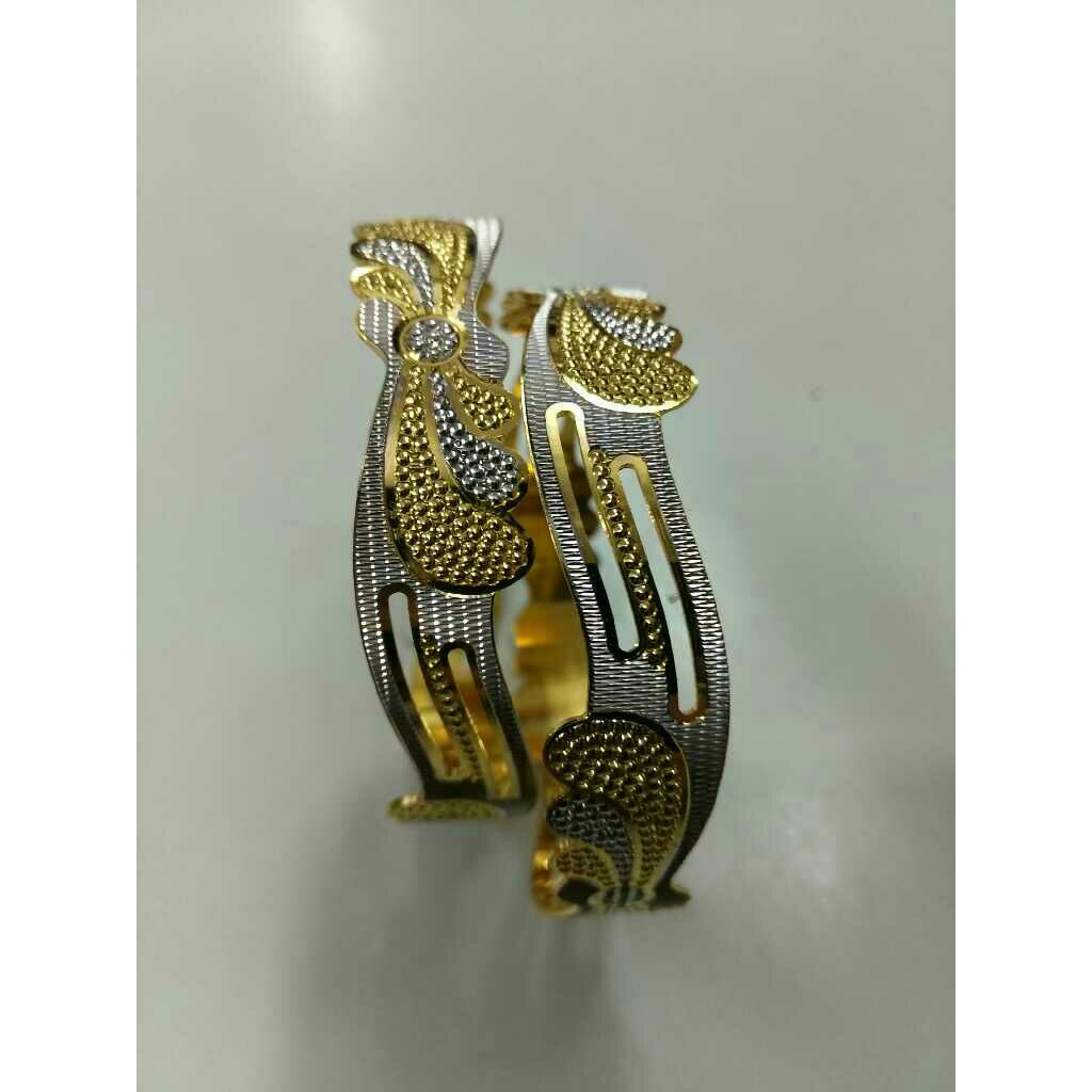 22K CNC Contemporary Machine Cut Bangles
