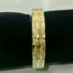 916 Gold Khila Simple CNC Dull Bangle