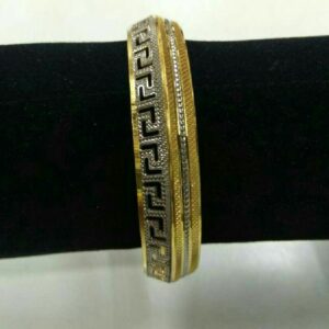Gold 916 Machine Cut Laser Bangle