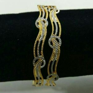 22K / 916 Gold Machine Cut Stylish Modern Bangle