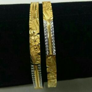 22K Gold Khila Machine Cut Kada
