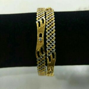 22K / 916 Gold Ladies Machine Cut Laser Bangles
