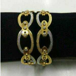 22K / 916 Yellow Stone Gold CNC Bangle