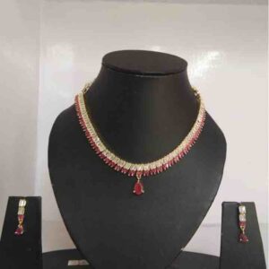 Modern Plan Diamond Necklace Set