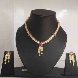 Artificial Diamond Necklace Set