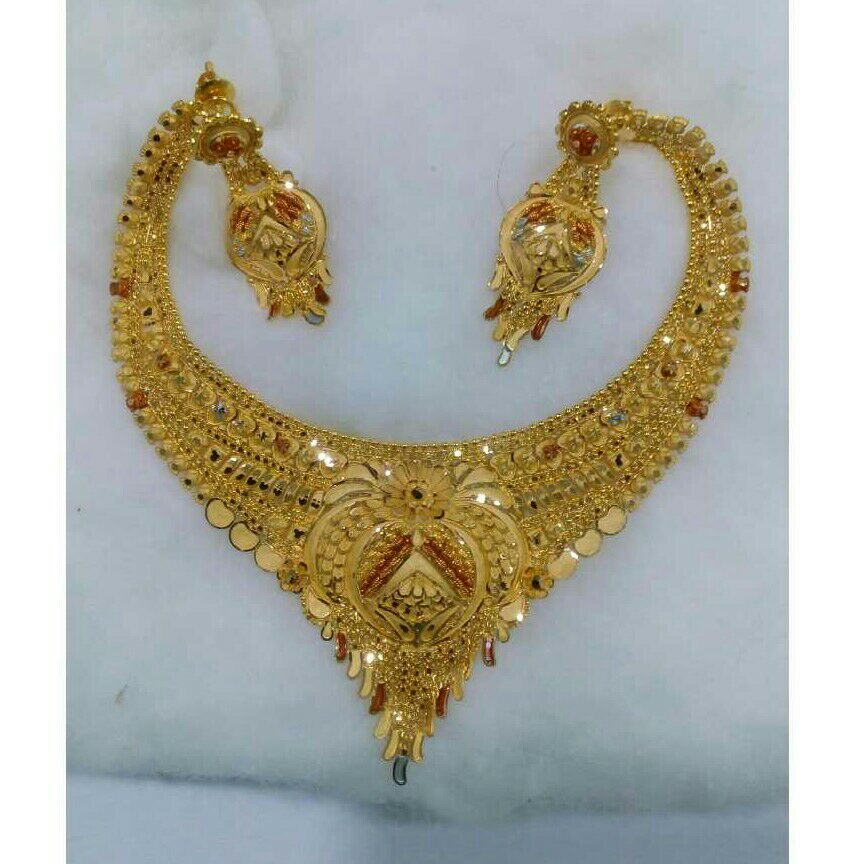 22K / 916 Gold Yellow Charming Necklace Set