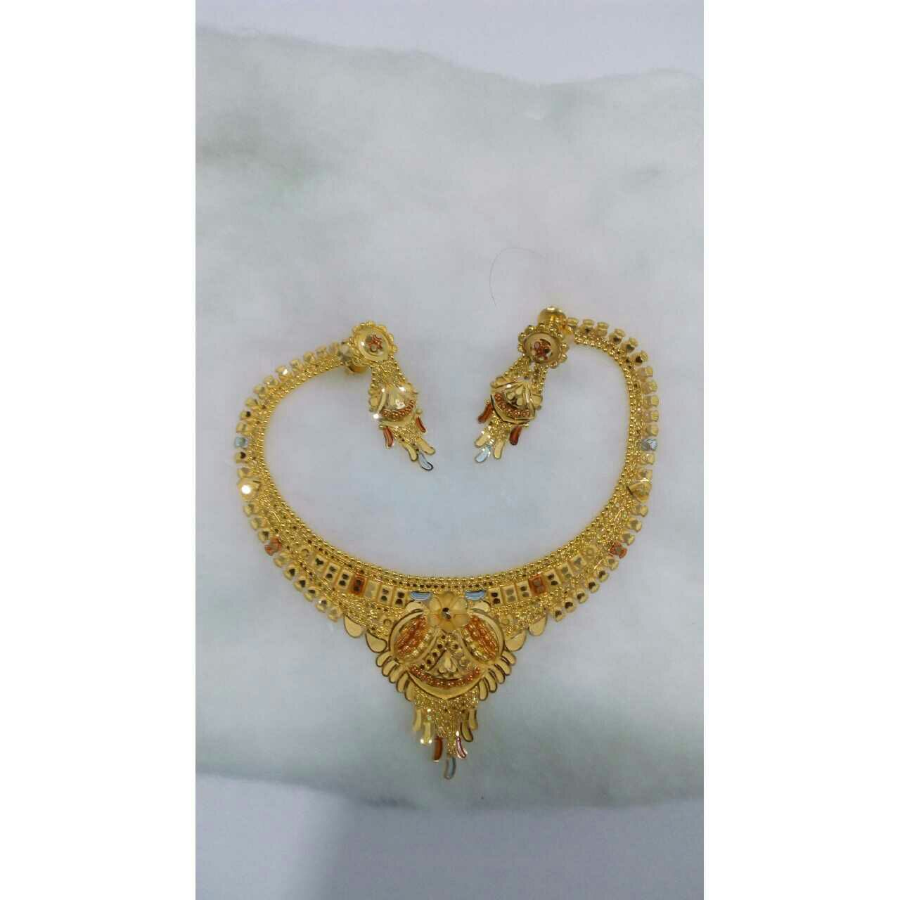916 Gold Ladies Modern Charming Necklace Set
