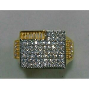 22K / 916 Gold Gents Modern Diamond CZ Ring