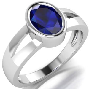 800 Silver Ladies Diamond Ring