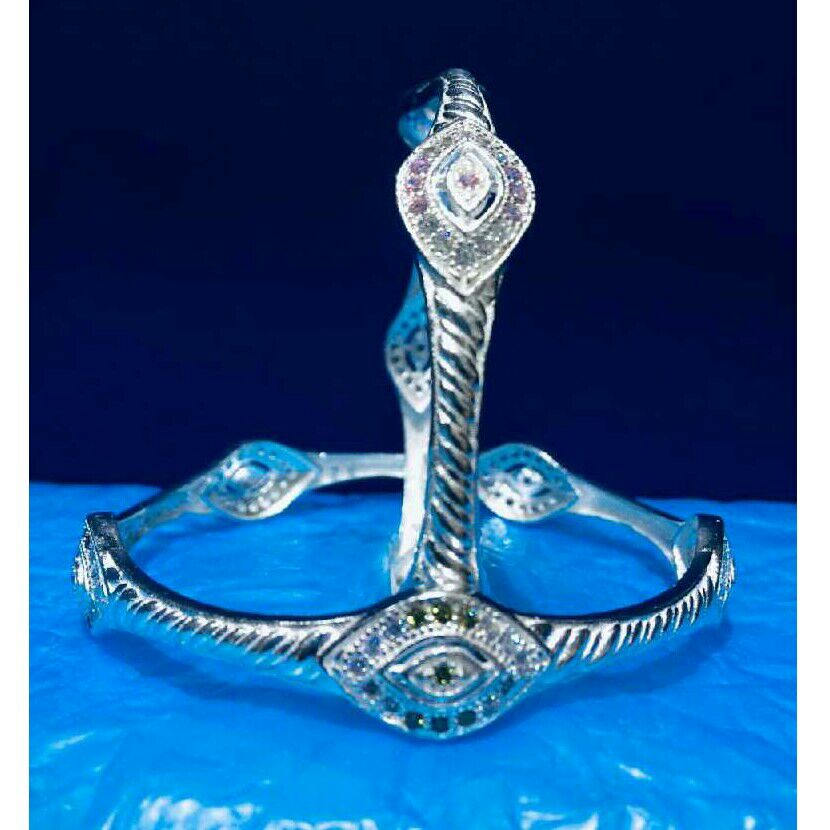 Silver Fancy Micro Bangles