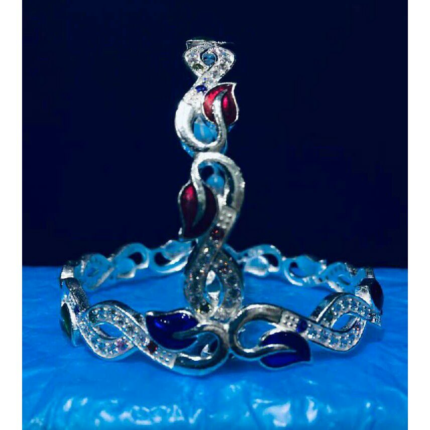 Silver Fancy Micro Bangles