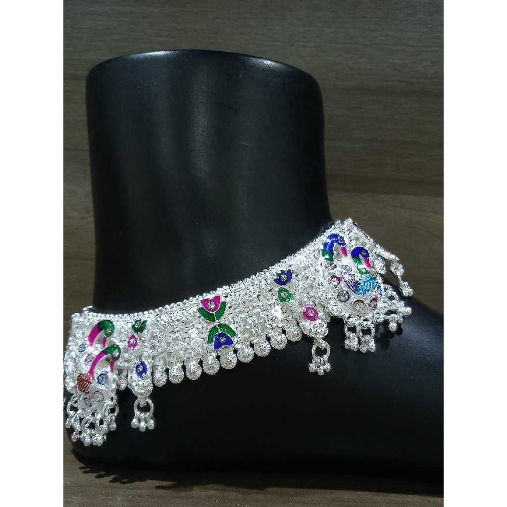 Broad Silver Attractive D Payal