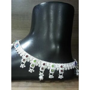Silver meenakari Modern Payal