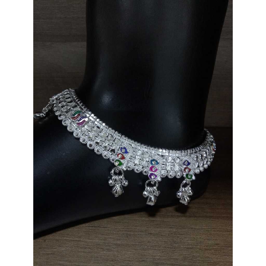 Stylish Silver D Payal For Bridal