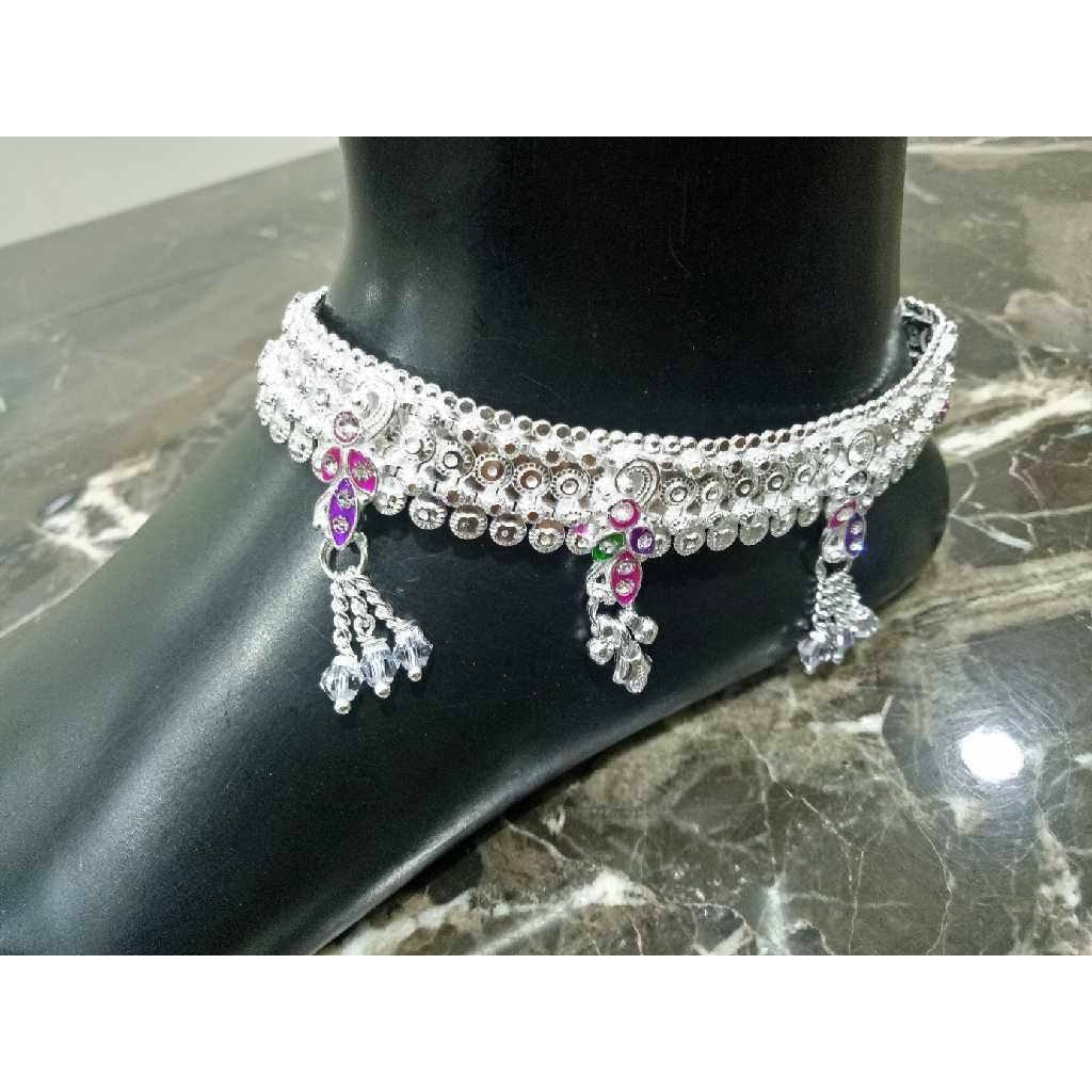 Silver Meenakari D Payal