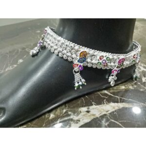 Silver Meenakari D Payal