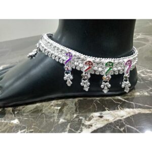 Silver Meenakari D Payal