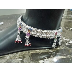 Silver Meenakari D Payal