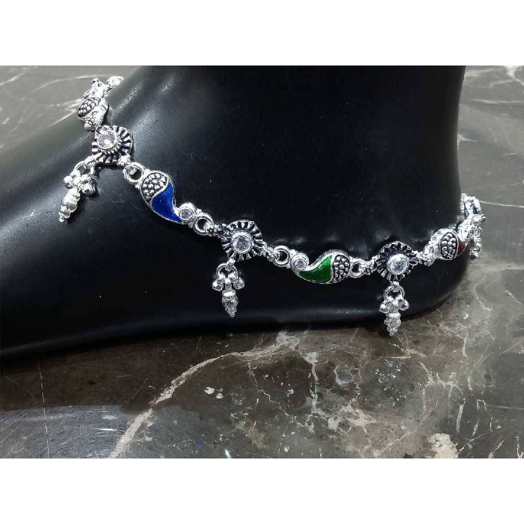Silver Antique Style Ladies Payal