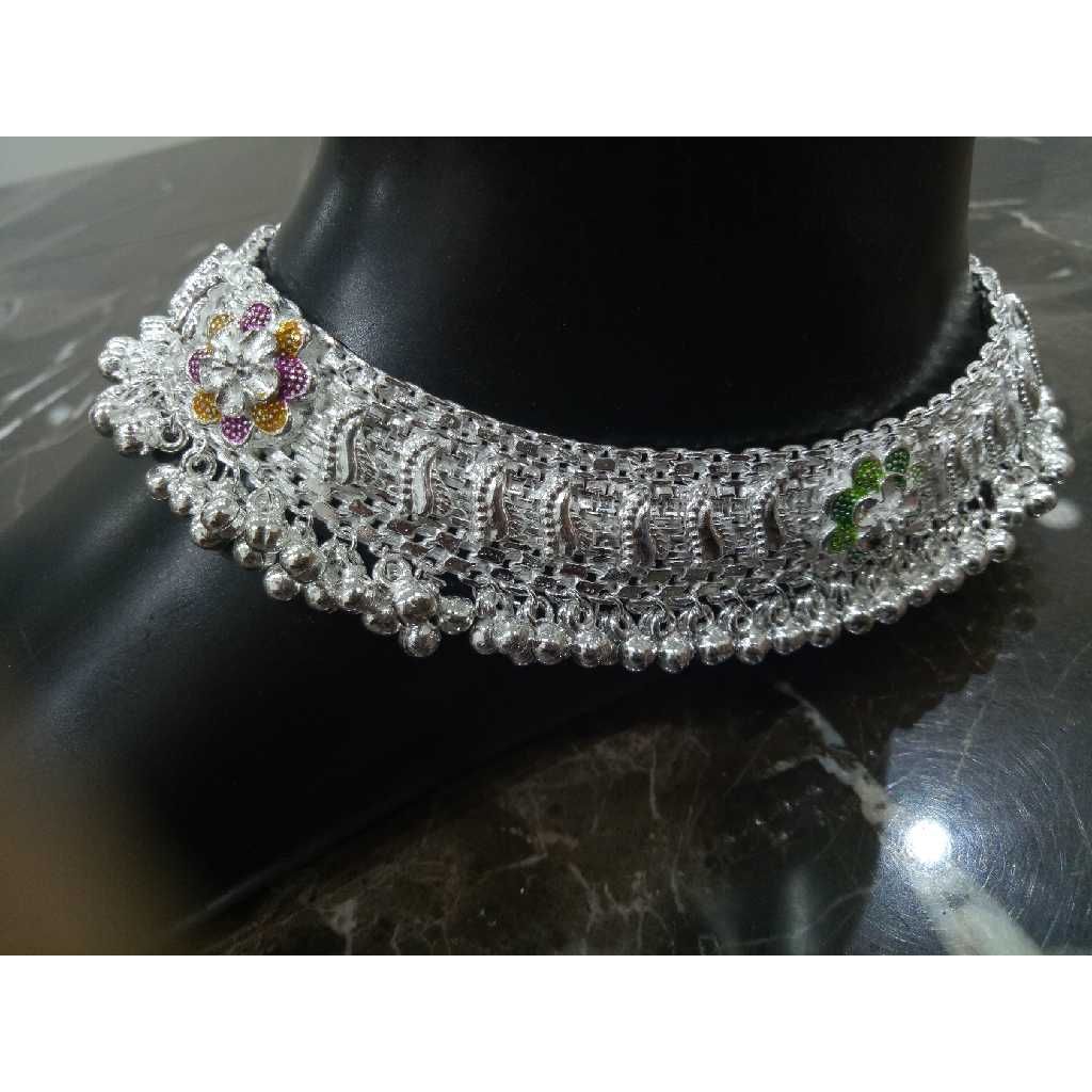 Broad Agra Silver Gugri Payal - Image 4
