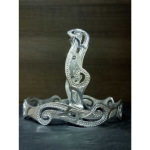 Plain Silver  CNC Ladies Bangles