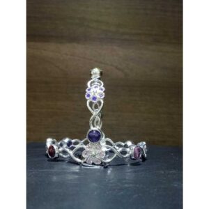 Silver Stylish Micro Bangle  For Ladies