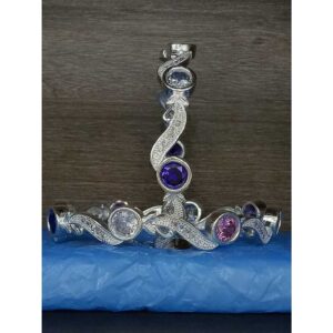 925 Silver Studded Diamond Ladies Bangles