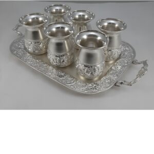 Pure Silver Glass Set Tray