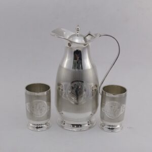 Pure Silver Engraved Jug Set