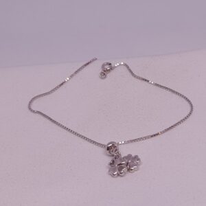 Silver With chain and simple ladies anklets