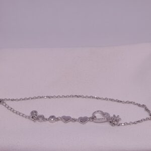 fancy and simple silver anklets
