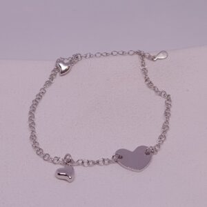 Heart concept silver fancy ladies anklets