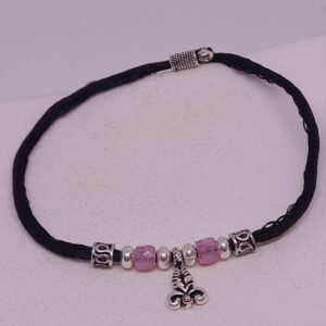 Black dori oxidized fancy ladies anklets