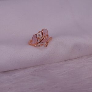 Silver fancy Rose gold Color ring for ladies