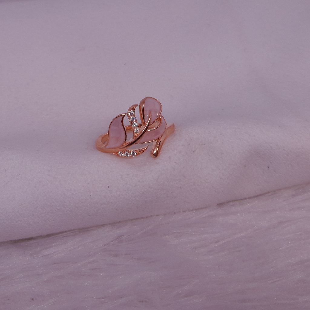 Silver fancy Rose gold Color ring for ladies