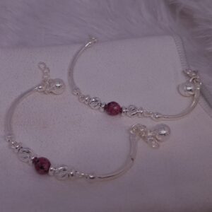 Silver loose bol baby kada
