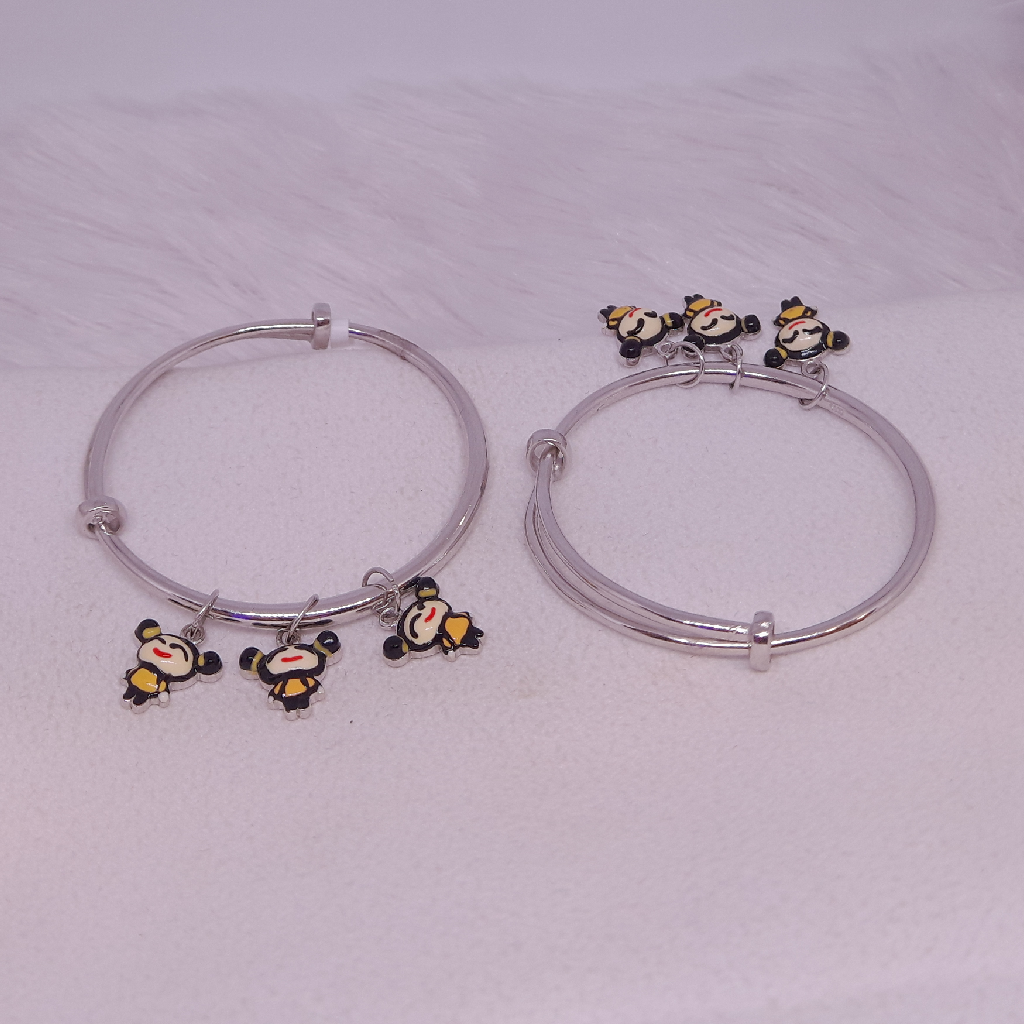 cartoon and simple 925 silver baby kada