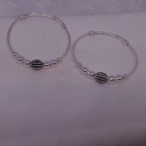 Silver oxidised For baby kada